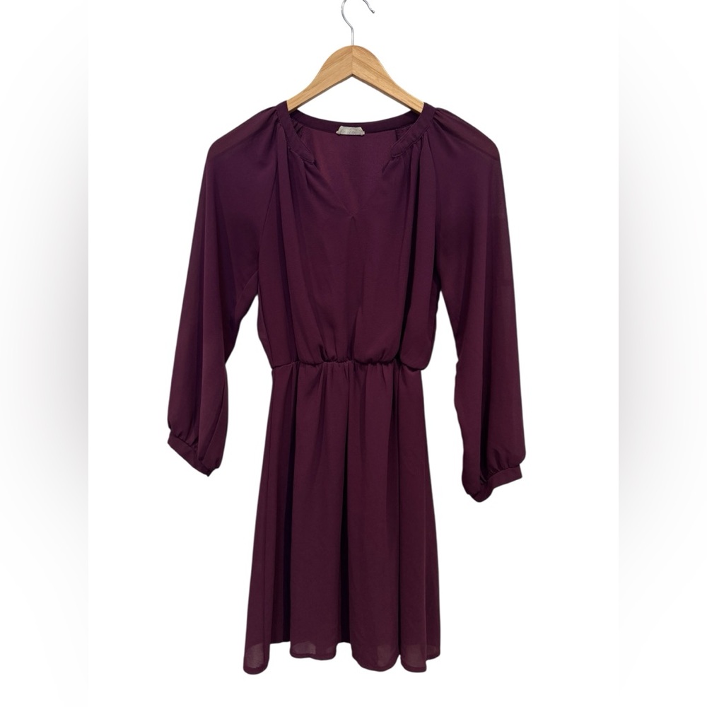 Tobi Deep Purple Chiffon Dress